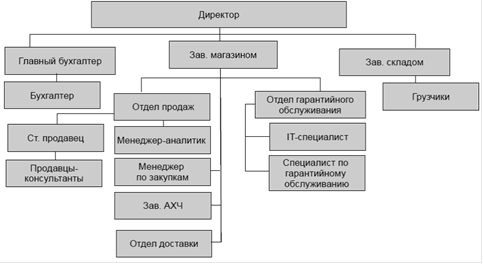Организационная структура управления ООО "Имидж"